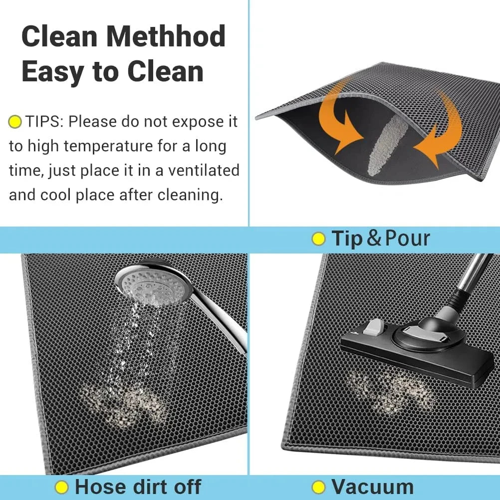 Cat Litter Mat With Gift Double Layer Waterproof Pet Litter Box