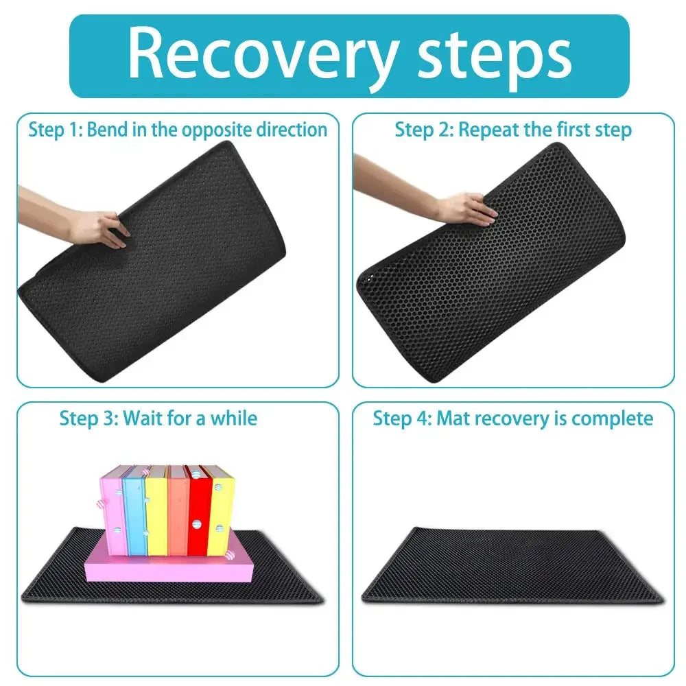 Cat Litter Mat With Gift Double Layer Waterproof Pet Litter Box